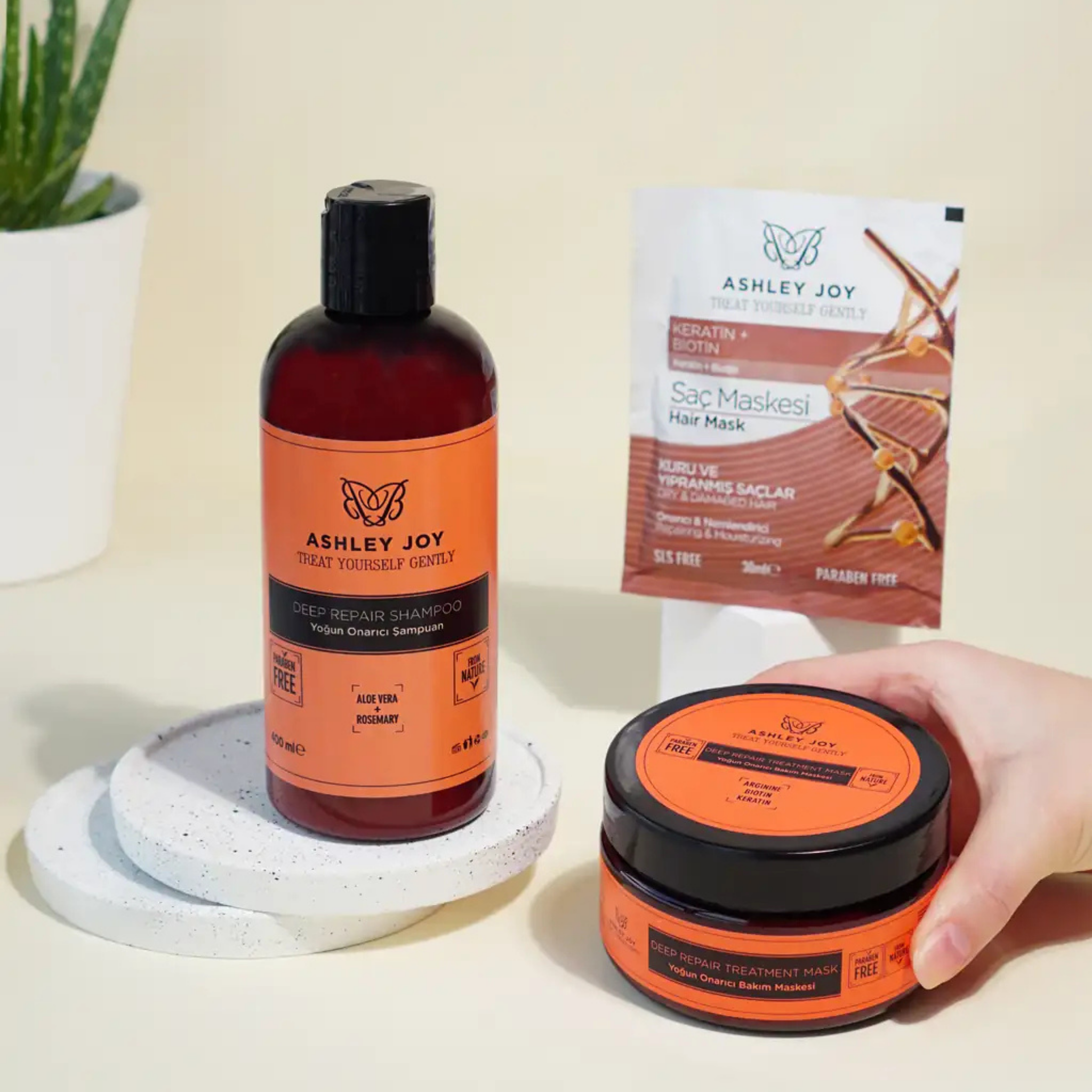 Ashley Joy taastav kuivadele ja kahjustatud juustele mõeldud juuksemask 30ml