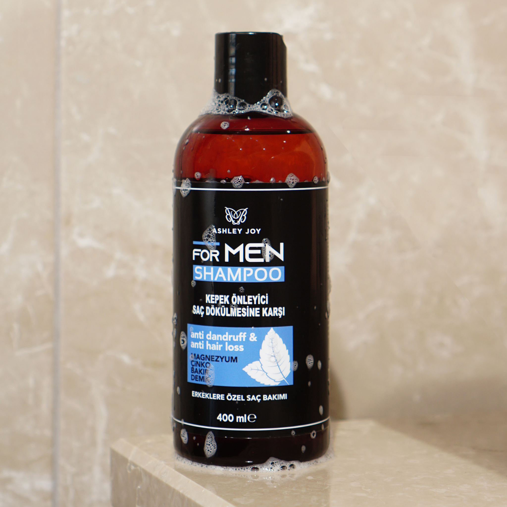 Ashley Joy kõõma- ja juuste väljalangemise vastane šampoon meestele 400 ml